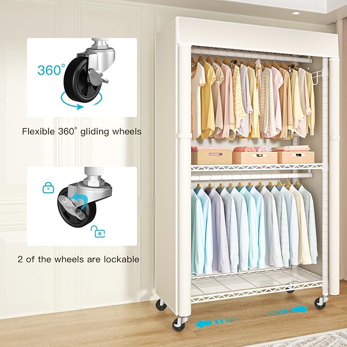 FUTASSI White Clothing Rack - Image 4