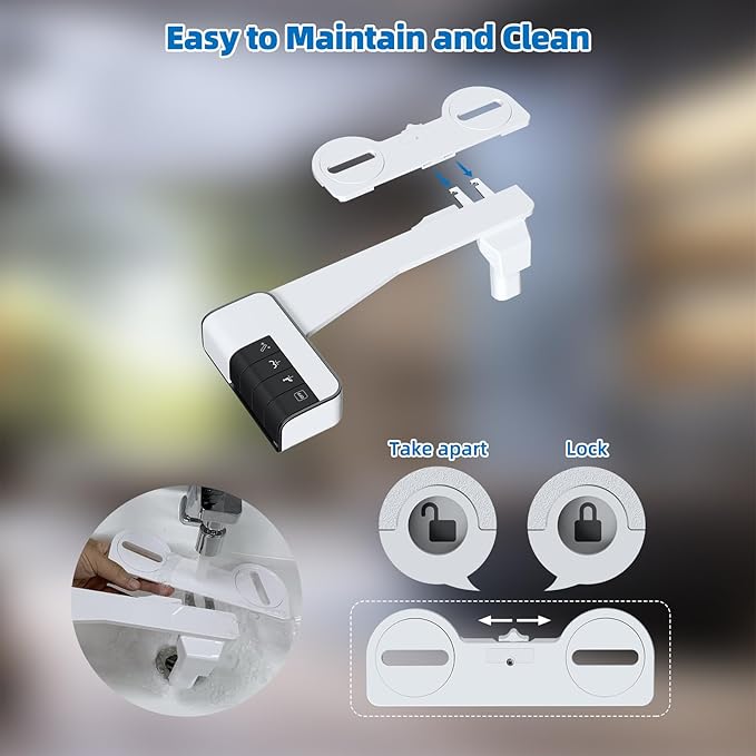 Hibbent Bidet Attachment for Toilet, Non-Electric Dual Nozzle for Frontal & - Image 8