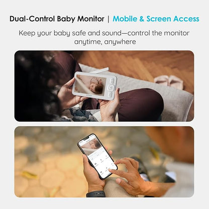 ieGeek Baby Monitor with 2 Cameras, Upgraded Night Vision/PTZ/2-Way Audio/Auto - Image 5