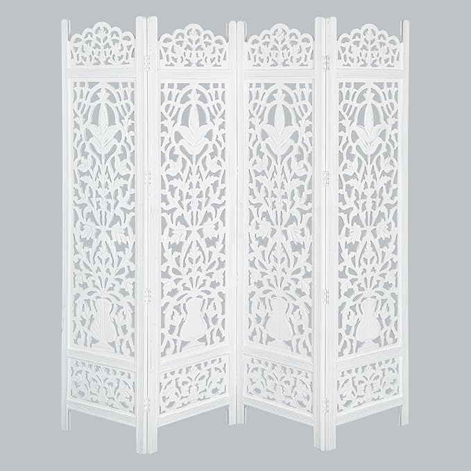 Lightnpro 4-Panel Wooden Room Divider 72"×72" by Lightnpro