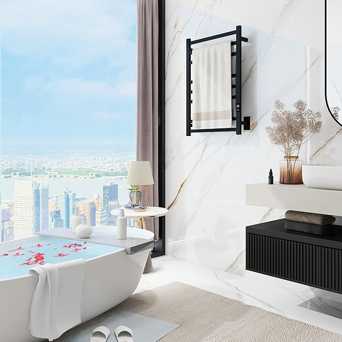 8-Bar Electric Heated Towel Warmer, Fast Heating - Image 8