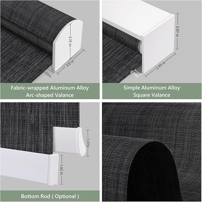 Tipiace Motorized Blinds with Remote Window Roller Shade Wireless Rechargeable - Image 5