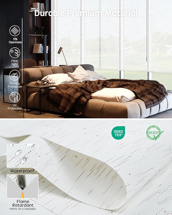 Yoolax Motorized Solar Shades, Flame Resistat Smart Blinds - Image 6