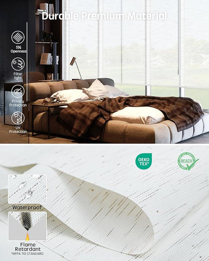 Yoolax Motorized Solar Shades, Flame Resistat Smart Blinds - Image 6