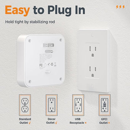 Surge Protector Outlet Extender, TESSAN Multi Plug Adapter - Image 5