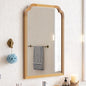 Wood Frame Wall Mirror for Bathroom, Rounded Corner Arch Rectangle Mirror for by FerytangeHome