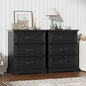 Nightstand Set of 2, Rustic Farmhouse Wood Small Dresser, Bedside Table by Thacuok