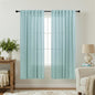 KOUFALL Baby Curtains for Nursery Boy Girl,Sheer Privacy Window Coverings,63 Inch Length,Mint Green Aqua
