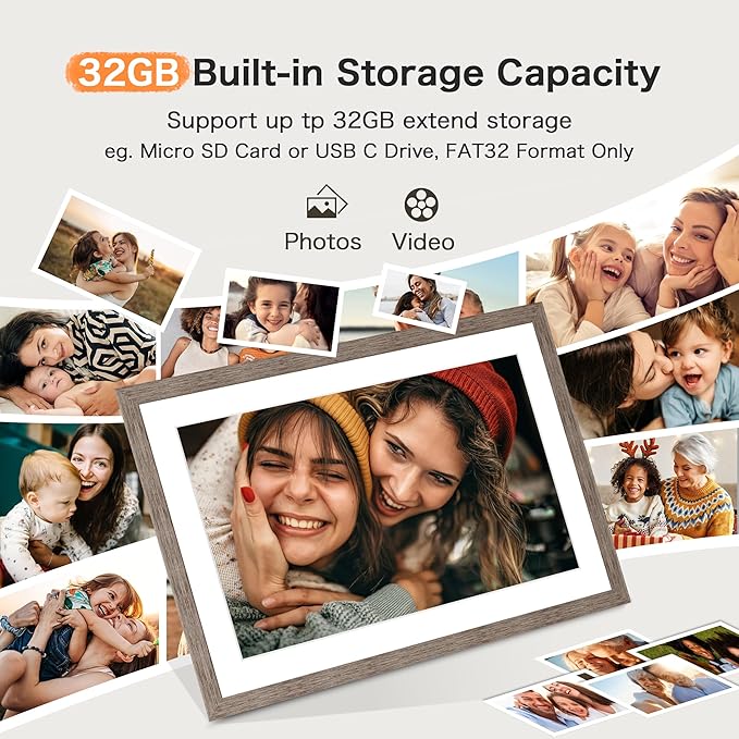 Frameo 10.1 Inch Digital Picture Frame, Digital Photo Frame WiFi, 32GB Memory - Image 4