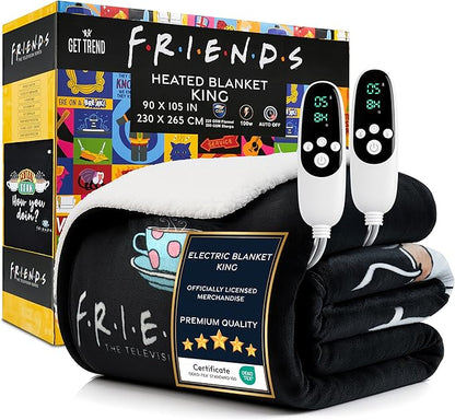 Friends TV Show Heated Blanket Electric, King Size Luxurious Fleece Weighted by GetTrend