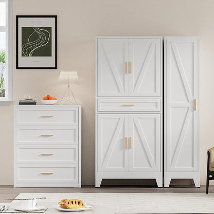 COFaR 71" Tall Kitchen Pantry, Farmhouse Storage Cabinet - Image 9