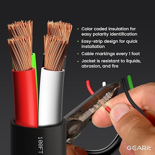 GEARit Outdoor Speaker Wire CL3 Rated, 12 Gauge Speaker Wire, Speaker Cable 250 - Image 6