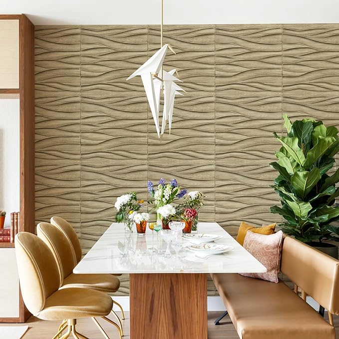 STICKGOO 3D Wall Panels for Interior Wall Decor, Wood 3D Textured Wall Decor - Image 9