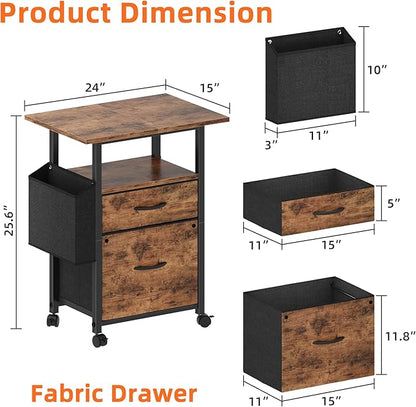 GYIIYUO 2 Drawer File Cabinet - Image 3