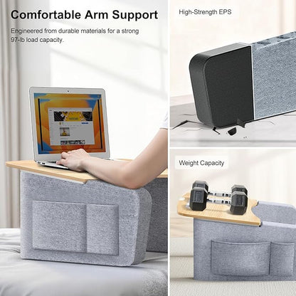 Lap Desk for Adults with Arm Rests, Ergonomic Laptop Pillow Stand for Bed - Image 5