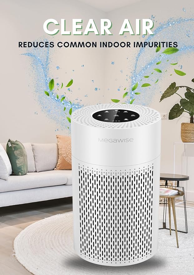 MEGAWISE Air Purifier for Home, Bedroom & Office, H13 True HEPA Filter - Image 5