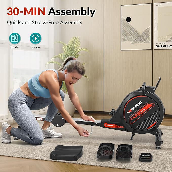Rowing Machine for Home, Magnetic Rower Machine, 350 LB Weight Capacity - Image 7