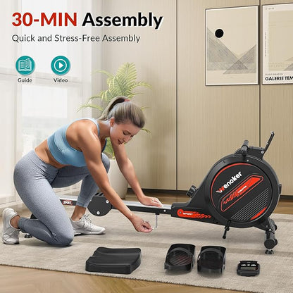 Rowing Machine for Home, Magnetic Rower Machine, 350 LB Weight Capacity - Image 7