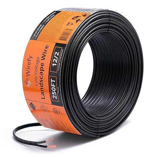 Wirefy 12/2 Low Voltage Landscape Wire 250 ft | Low Voltage Landscape Lighting by Wirefy