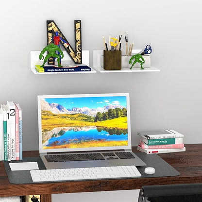 9 Inches Acrylic Wall Shelves 2 Pack, Floating Shelf - Image 6