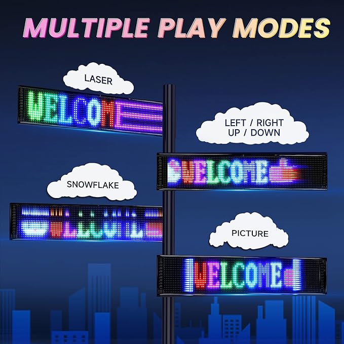 RAYHOME Scrolling Huge Bright Advertising LED Signs, Flexible USB 5V LED Store - Image 3