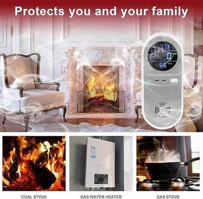 2 Packs Carbon Monoxide Detectors, Plug in Carbon Monoxide Alarm, 3-in-1 - Image 5