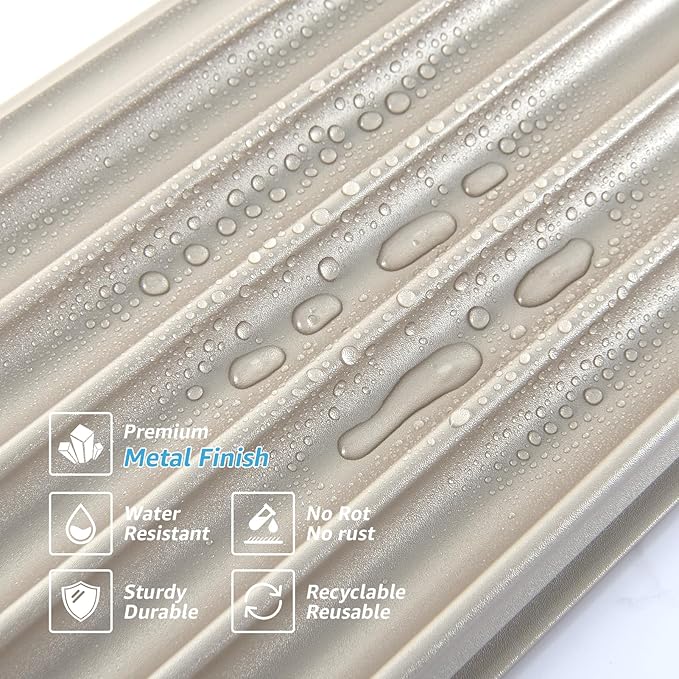 Art3dwallpanels Slat Wall Paneling, 8 Pack Wavy Grain Panel Wall Slats - Image 2