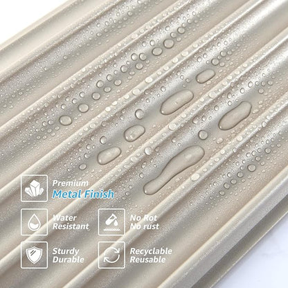 Art3dwallpanels Slat Wall Paneling, 8 Pack Wavy Grain Panel Wall Slats - Image 2