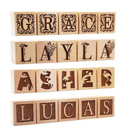 Personalized Nursery Name Block Letters - Custom Wooden Name Blocks for Vintage Nursery Decor/Custom Gift new mom boy Girl new mom Baby Shower