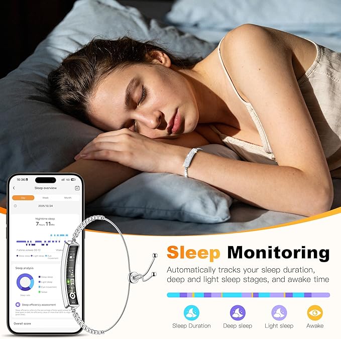 Smart Bracelet for Women, Jewelry Fitness Tracker - Image 3