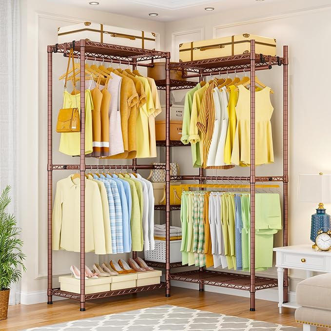 Ulif E4 Clothes Rack, Heavy-Duty Garment Rack, Metal Freestanding Clothing - Image 5