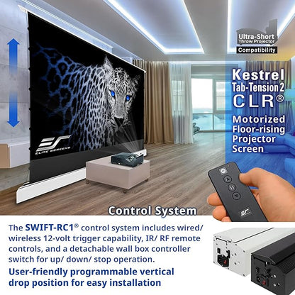 Elite Screens Kestrel Tab-Tension CLR, 101 inch 16:9, Ultra-Short Throw Ceiling - Image 5