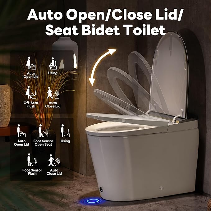 Casta Diva Smart Toilet with Bidet Built in, Auto Open/Close Lid, 1000g MaP - Image 8