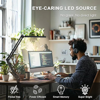 TROPICALTREE LED Desk Lamp for Home Office, Clamp-On - Image 3