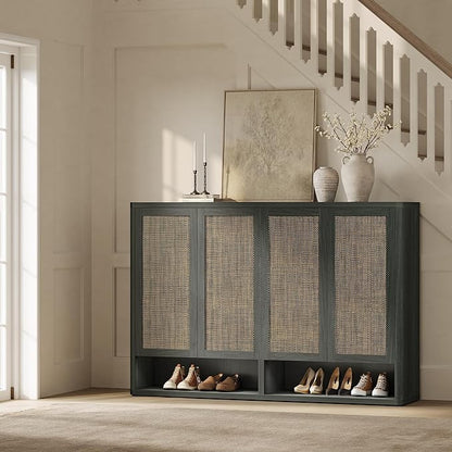 SICOTAS Rattan Shoe Storage Cabinet - Image 8