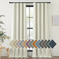 NICETOWN Faux Linen Room Darkening Curtains 90 inches Long, Dual Rod Pockets & by NICETOWN