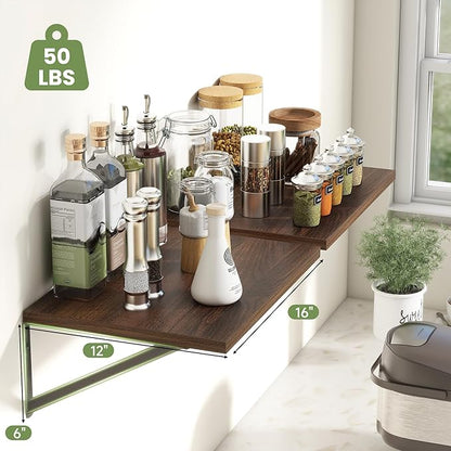Heimlove 12 Inch Deep Floating Shelves - Image 4