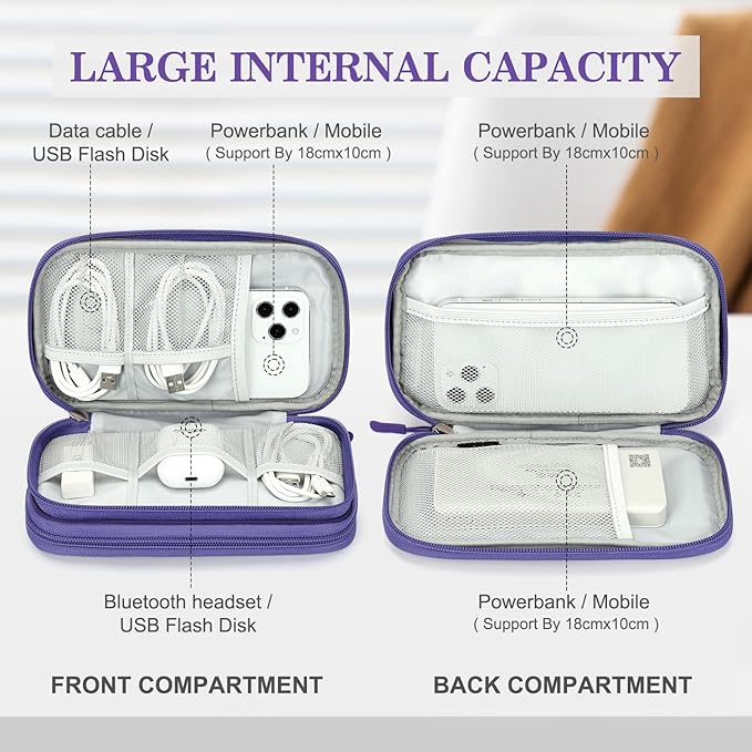 FYY Electronic Organizer, Travel Cable Organizer Bag Pouch Electronic - Image 3