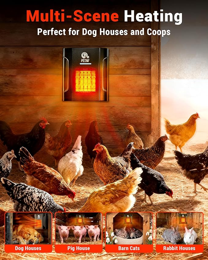 Dog House Heater – 45℉ to 113℉ Thermostat Controlled Pet House Heater - Image 7