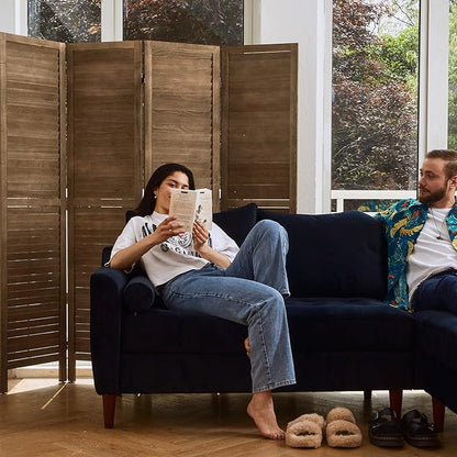 Room Dividers and Folding Privacy Screens, Wood Louvered Separators Divider Wall - Image 3