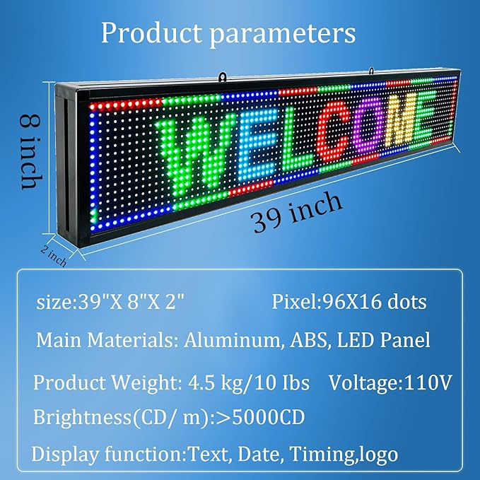 Programmable Scrolling Led Sign Message Board Outdoor Digital Signs - Image 9