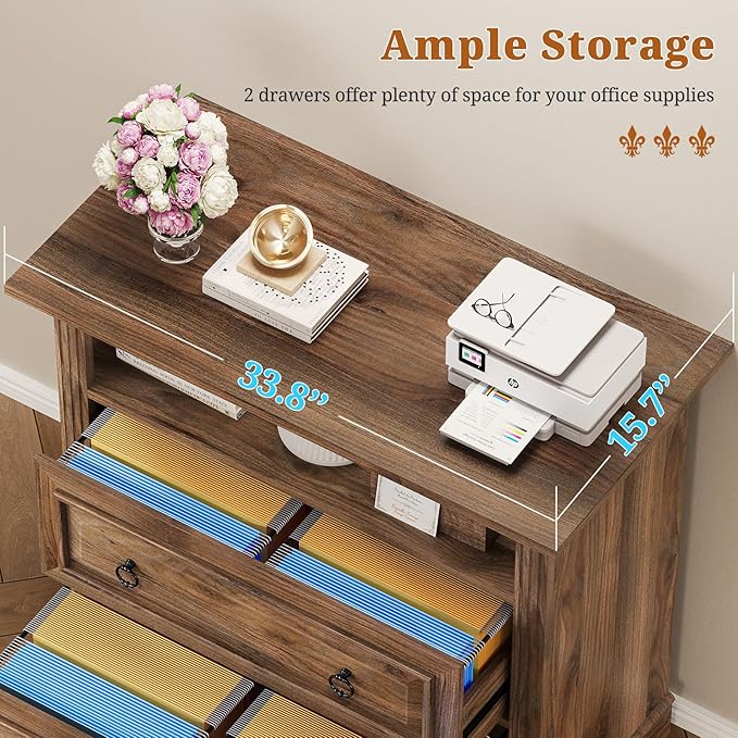 Itaar 2 Drawer File Cabinet, Farmhouse Filing Cabinet - Image 4