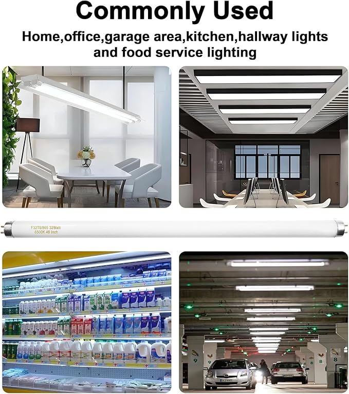 25 Pack T8 Fluorescent Bulbs 4 Foot, F32T8/865 Fluorescent Light Bulb 48 Inch - Image 6