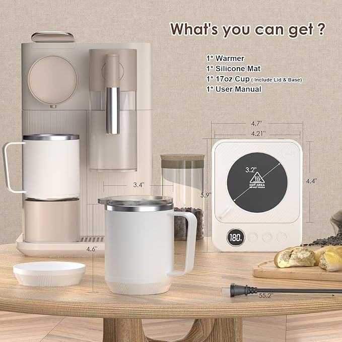 Coffee Mug Warmer & Mug Set for Desk, Smart Coffee Cup Warmer - Image 7