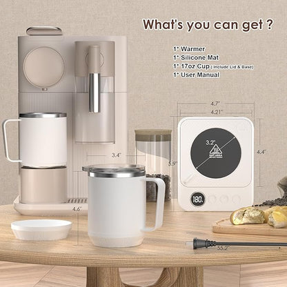Coffee Mug Warmer & Mug Set for Desk, Smart Coffee Cup Warmer - Image 7