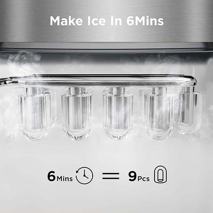 Silonn Ice Makers Countertop, 9 Cubes Ready in 6 Mins, 26lbs in 24Hrs, - Image 3