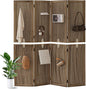 Leesinwing 4 Panel Wooden Room Dividers, 5.6FT High Plug-in Folding Screen Made by Leesinwing