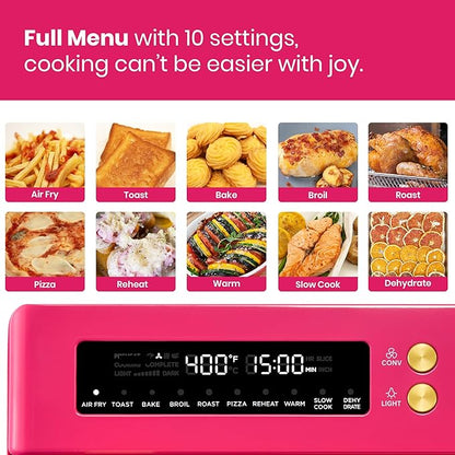 VAL CUCINA Limited Edition Happy Pink Infrared Heating Air Fryer Toaster Oven - Image 3