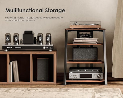 FITUEYES Design 4-Tier AV Media Stand Corner Shelf - Image 4