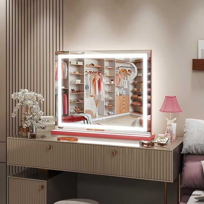 FENNIO Vanity Mirror with Lights 23"x18", Lighted Makeup Mirror, Large Vanity - Image 6